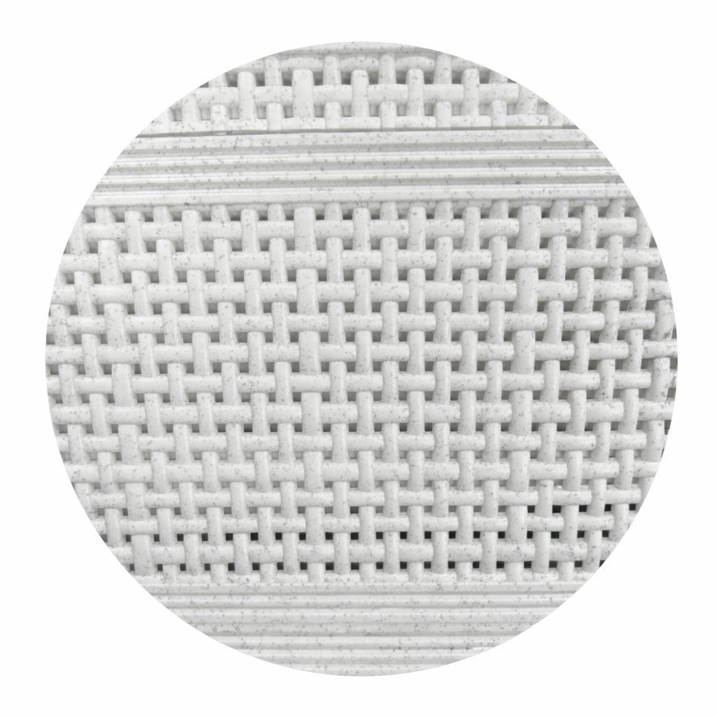 GripTurf cream basket color sample showing close‑up weave texture for RV and van storage.