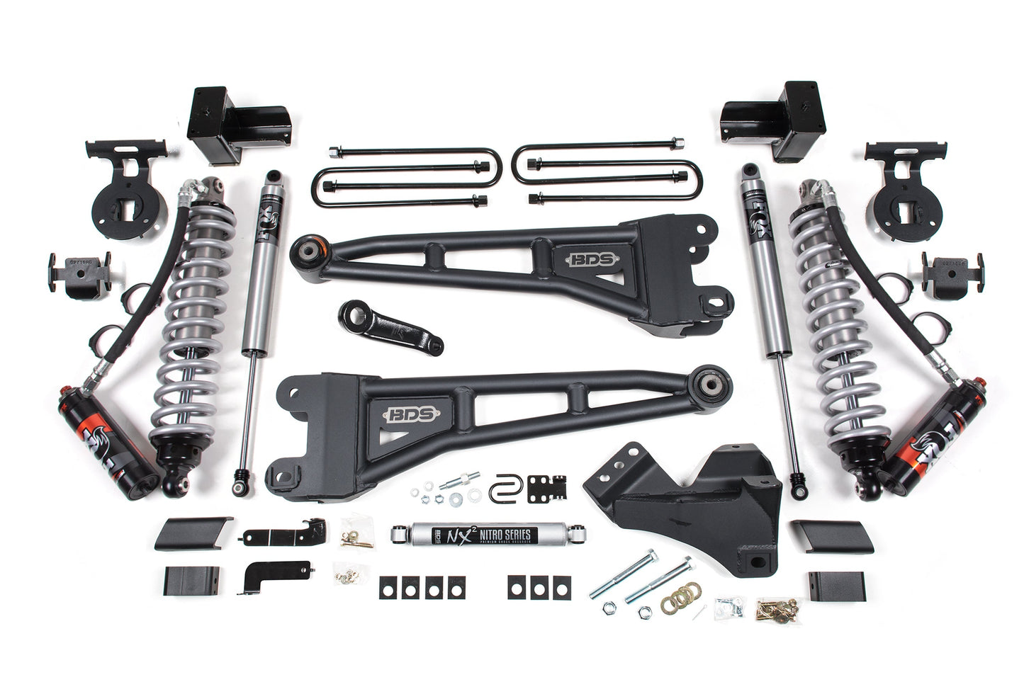 BDS 5 Inch Lift Kit FOX 2.5 Performance Elite Coilover Conversion Radius Arm for Ford F350 Super Duty DRW Diesel 4WD (2023–2026)