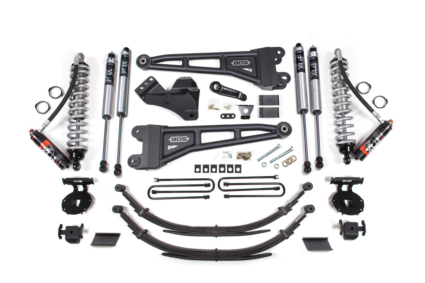BDS 4 Inch Radius Arm Lift Kit w/ FOX 2.5 Coilover Ford F250/F350 Diesel 4WD (2011–2016)