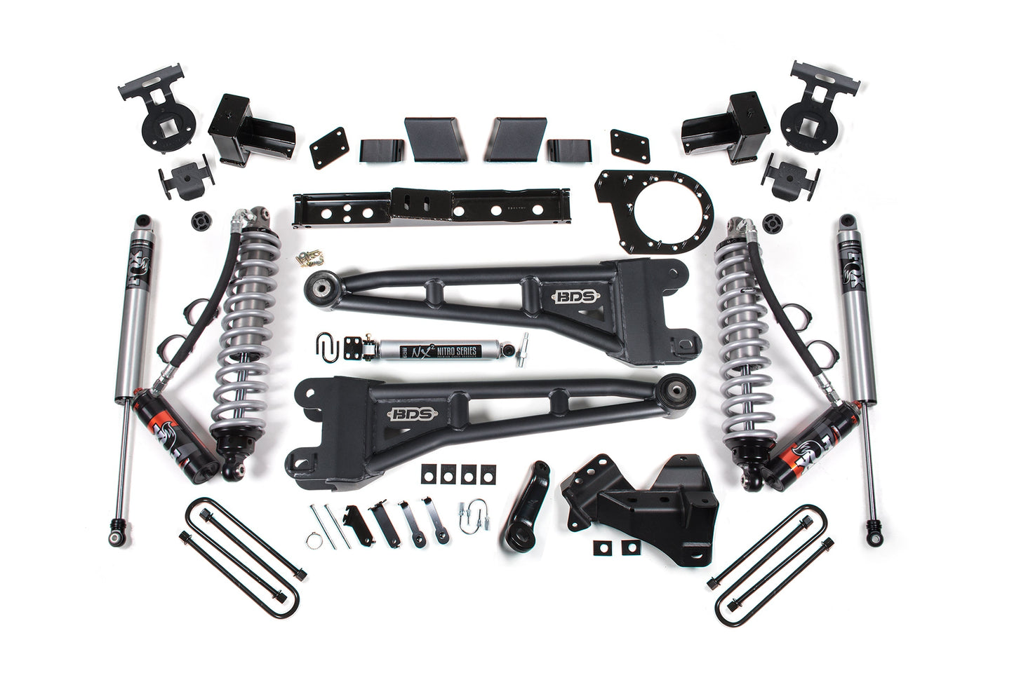 BDS 7 Inch Radius Arm Lift Kit FOX 2.5 Performance Elite Coilover Conversion for Ford F350 Super Duty DRW Diesel 4WD (2023–2026)