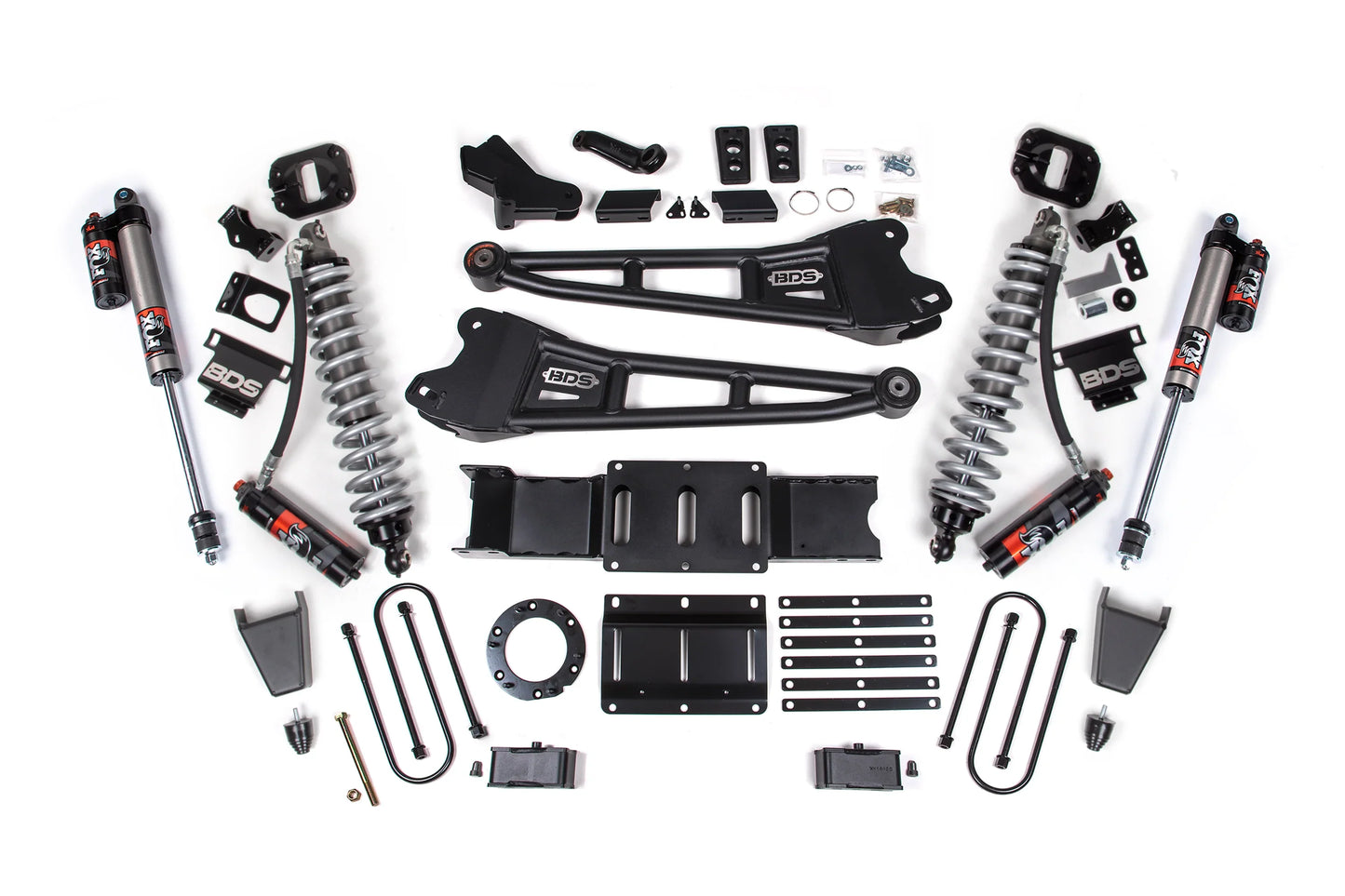 BDS 4 Inch Lift Kit FOX 2.5 Performance Elite Coilover Conversion Radius Arm for Ram 3500 Diesel 4WD (2019–2024)