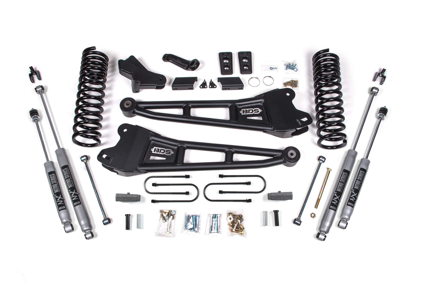 BDS 4 Inch Radius Arm Lift Kit FOX 2.0 Ram 3500 Diesel 4WD (2013–2018)