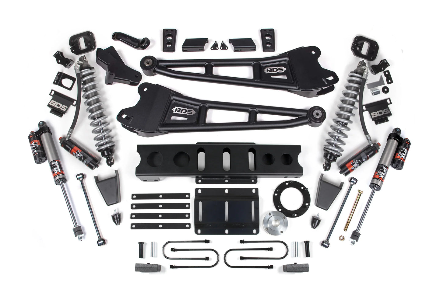 BDS 4 Inch Lift Kit FOX 2.5 Performance Elite Coilover Conversion for Ram 3500 Diesel 4WD (2013–2018)