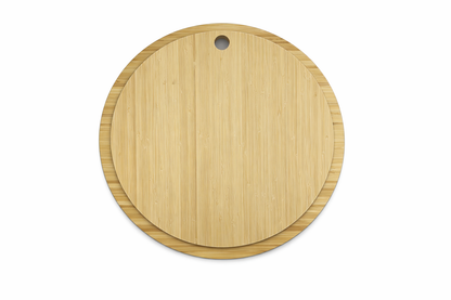 Bottom-side studio shot of the GripTurf Bamboo Prep Pro cutting board and sink cover.