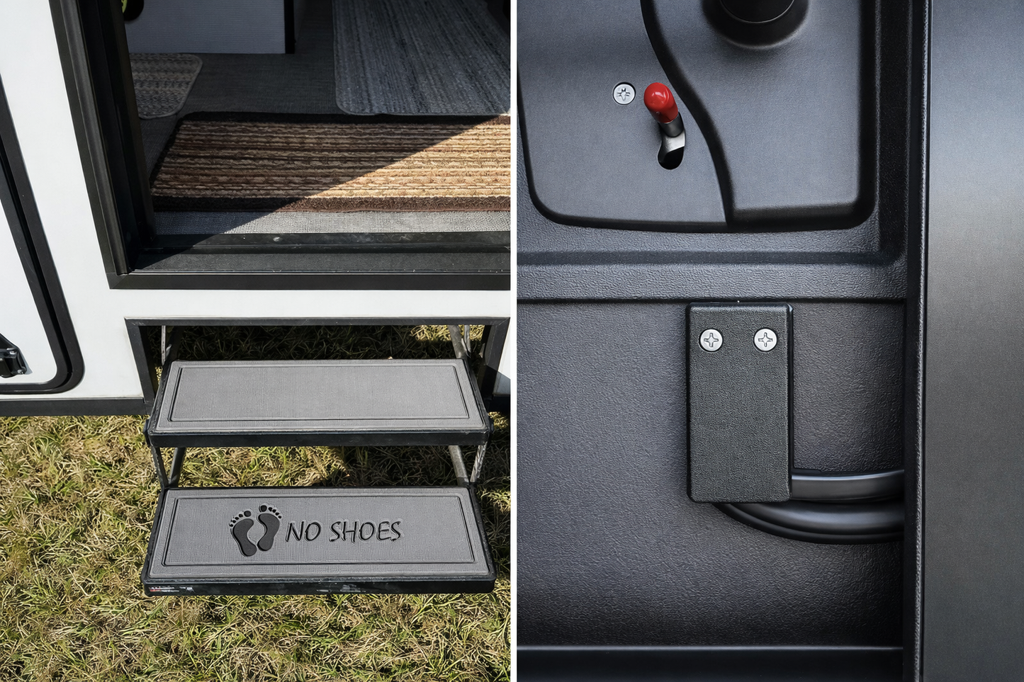 “GripTurf EKKO Essentials Entry Duo — RV step pad and screen clip bundle for Winnebago EKKO entryway