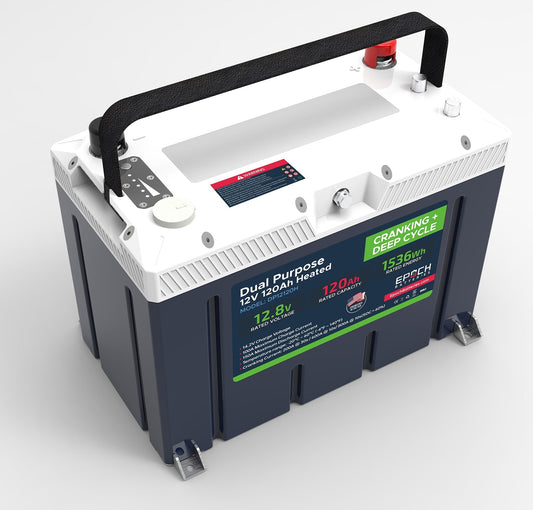12V 120Ah Pro Series - LiFePO4 Cranking & Deep Cycle Lithium Battery (Dual Purpose) by Epoch Batteries