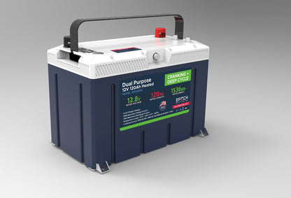 12V 120Ah Pro Series - LiFePO4 Cranking & Deep Cycle Lithium Battery (Dual Purpose) by Epoch Batteries