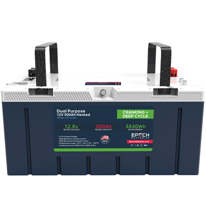 12V 300Ah Pro Series - LiFePO4 Cranking & Deep Cycle Lithium Battery (Dual Purpose) by Epoch Batteries