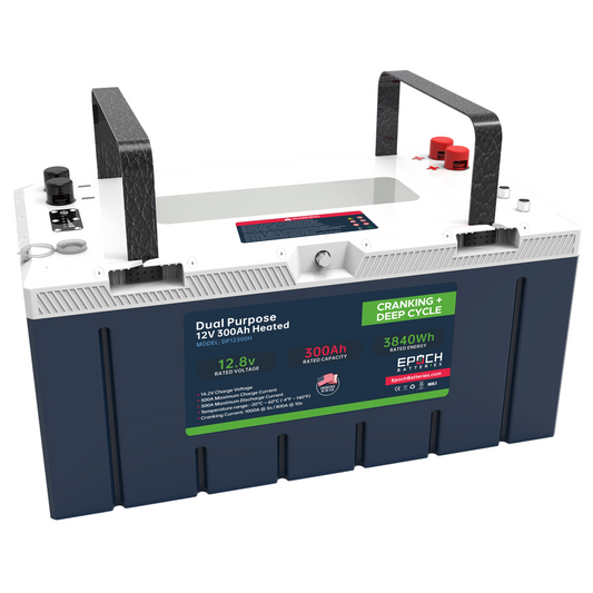 12V 300Ah Pro Series - LiFePO4 Cranking & Deep Cycle Lithium Battery (Dual Purpose) by Epoch Batteries