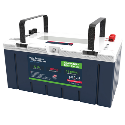 12V 300Ah Pro Series - LiFePO4 Cranking & Deep Cycle Lithium Battery (Dual Purpose) by Epoch Batteries