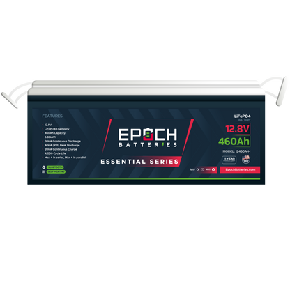12V 460Ah Essential Series - Bluetooth & Heated LiFePO4 Battery by Epoch Batteries