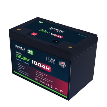 12V 100Ah Eco Series LiFePO4 Battery by Epoch Batteries