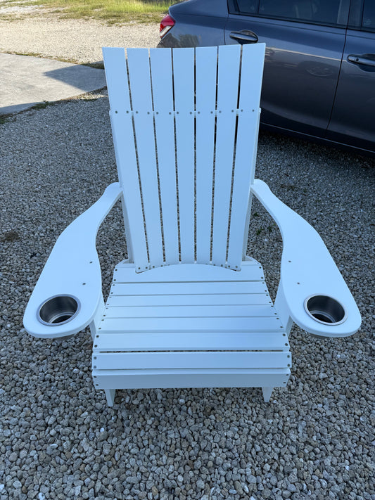 GripTurf Adirondack Chair built‑in cup holders, shown outdoors