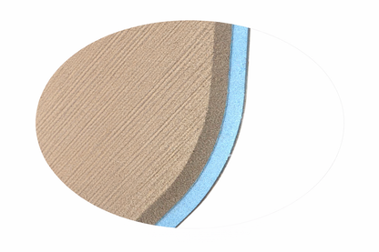 GripTurf winter‑grey‑over‑light‑blue EVA‑PE color sample showing layered texture and contrast.