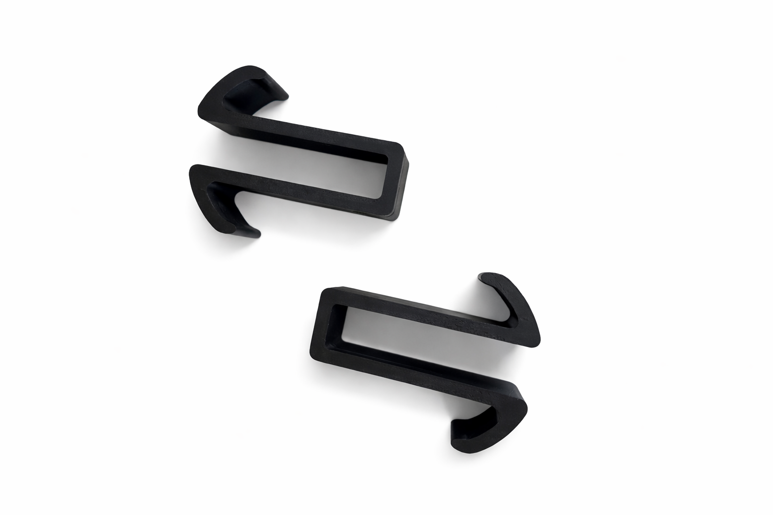 GripTurf EKKO Over‑Door Hook 2‑Pack in black for adding hanging space on the EKKO bathroom door.