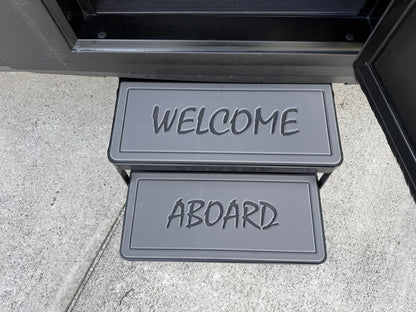 Tiffin Open Trail upgrade step pads with high‑traction grip for safer, improved RV entry