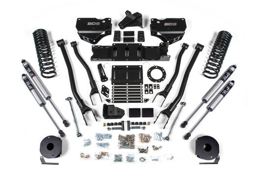 BDS 4 Inch 4-Link Lift Kit Ram 2500 Rear Air Ride Gas 4WD (2019–2024)