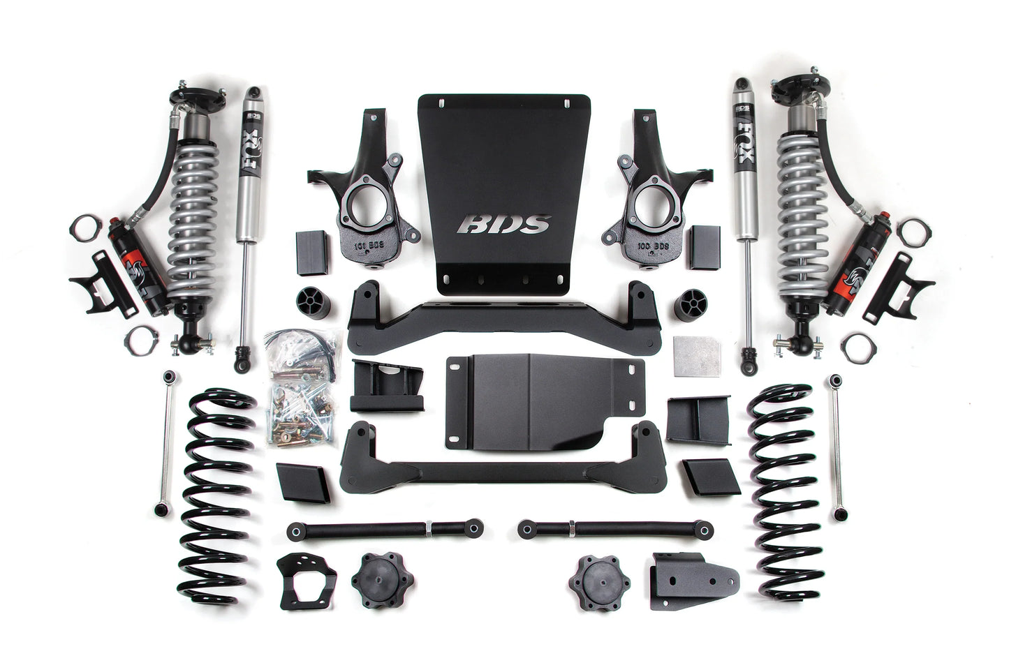 BDS Suspension FOX 2.5 Performance Elite 6 Inch Coilover Lift Kit Chevy Avalanche Suburban Tahoe GMC Yukon 1500 4WD (2007-2014)