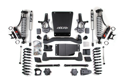 BDS Suspension FOX 2.5 Performance Elite 6 Inch Coilover Lift Kit Chevy Avalanche Suburban Tahoe GMC Yukon 1500 4WD (2007-2014)