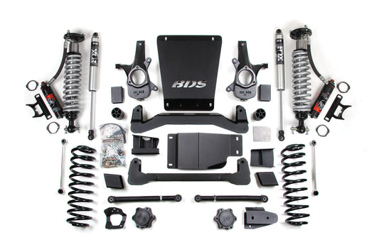 BDS Suspension FOX 2.5 Performance Elite 6 Inch Coilover Lift Kit Chevy Avalanche Suburban Tahoe GMC Yukon 1500 4WD (2007-2014)
