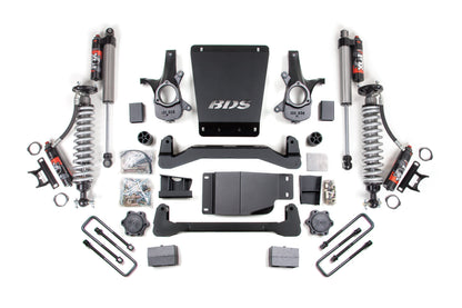 BDS 4 Inch Lift Kit FOX 2.5 Performance Elite Coilovers Chevy Silverado 1500 GMC Sierra 1500 4WD (2007–2013)