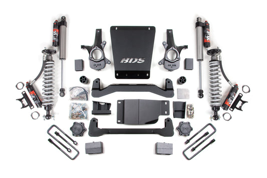 BDS 4 Inch Lift Kit FOX 2.5 Performance Elite Coilovers Chevy Silverado 1500 GMC Sierra 1500 4WD (2007–2013)