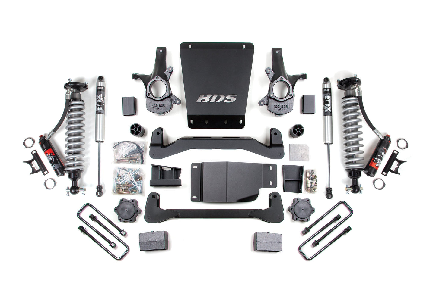BDS 4 Inch Lift Kit FOX 2.5 Performance Elite Coilovers Chevy Silverado 1500 GMC Sierra 1500 4WD (2007–2013)
