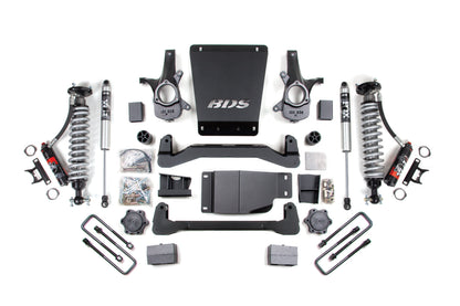 BDS 4 Inch Lift Kit FOX 2.5 Performance Elite Coilovers Chevy Silverado 1500 GMC Sierra 1500 4WD (2007–2013)