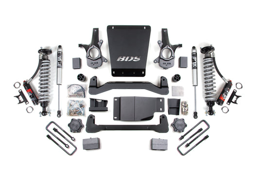 BDS 4 Inch Lift Kit FOX 2.5 Performance Elite Coilovers Chevy Silverado 1500 GMC Sierra 1500 4WD (2007–2013)