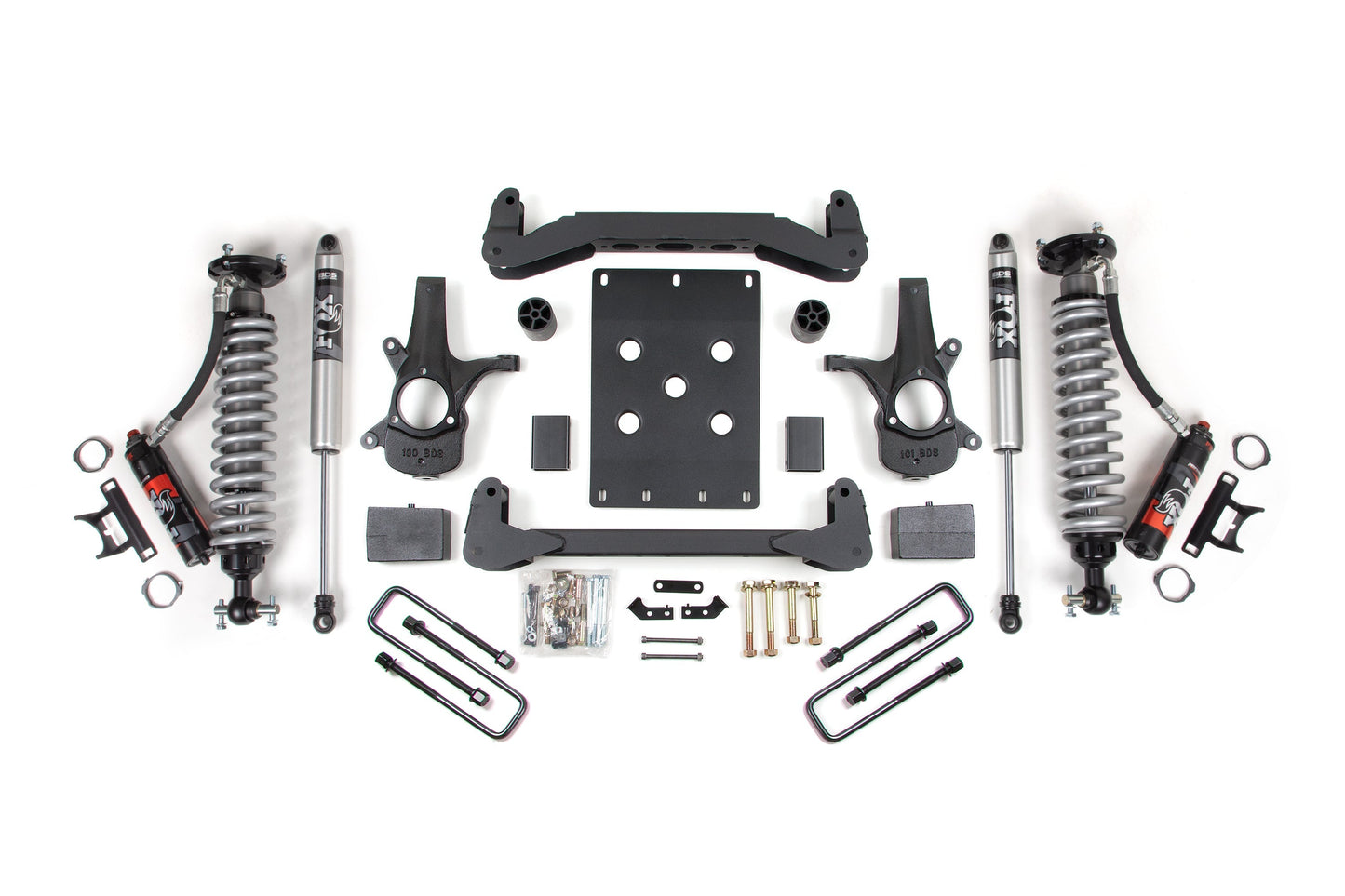 BDS 4 Inch Lift Kit FOX 2.5 Performance Elite Coilover for Chevy Silverado 1500 or GMC Sierra 1500 2WD (2007–2013)