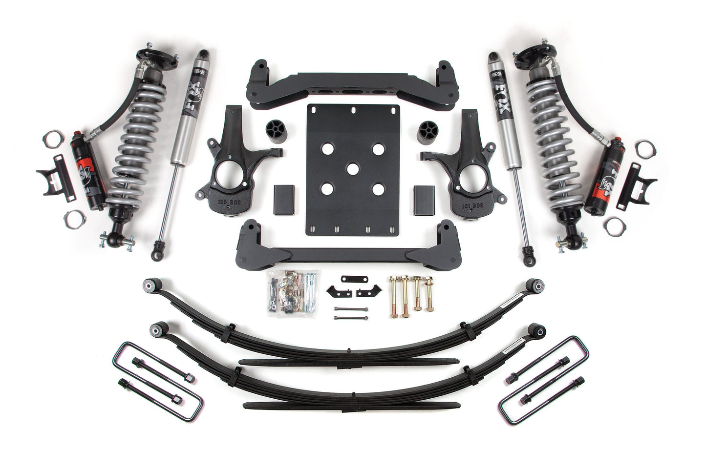 BDS 4 Inch Lift Kit FOX 2.5 Performance Elite Coilover for Chevy Silverado 1500 or GMC Sierra 1500 2WD (2007–2013)