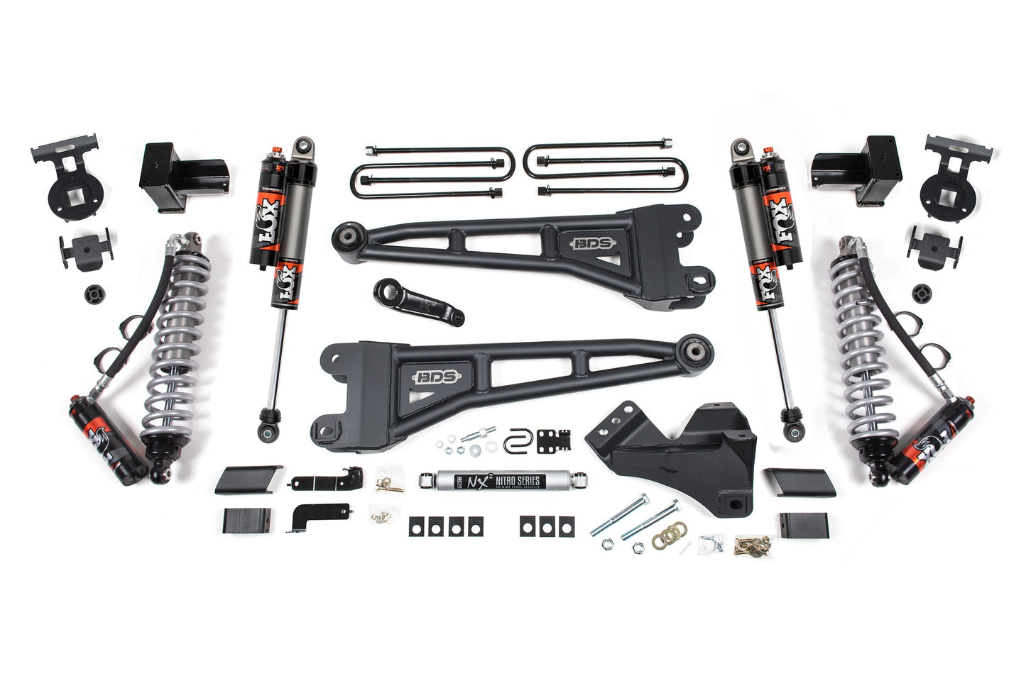 BDS 5 Inch Radius Arm Lift Kit w/ FOX 2.5 Performance Elite Coilovers Ford F-250 & F-350 Super Duty 4WD Diesel (2023–2026)
