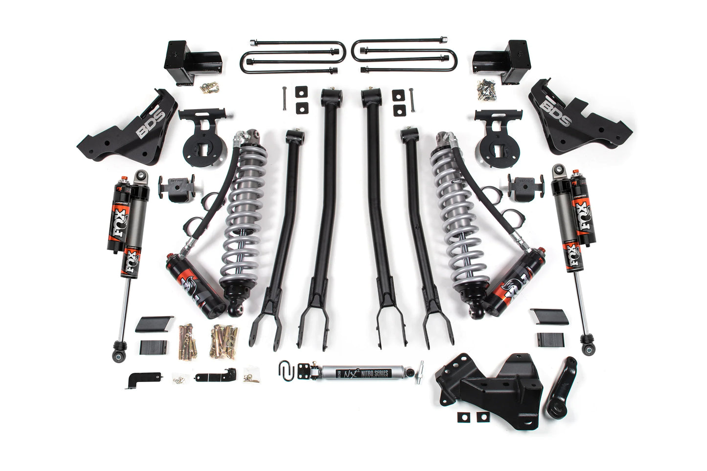 BDS Suspension FOX Performance Elite 5 Inch 4-Link Coilover Lift Kit Ford F350 Super Duty DRW 4WD Diesel (2023-2026)