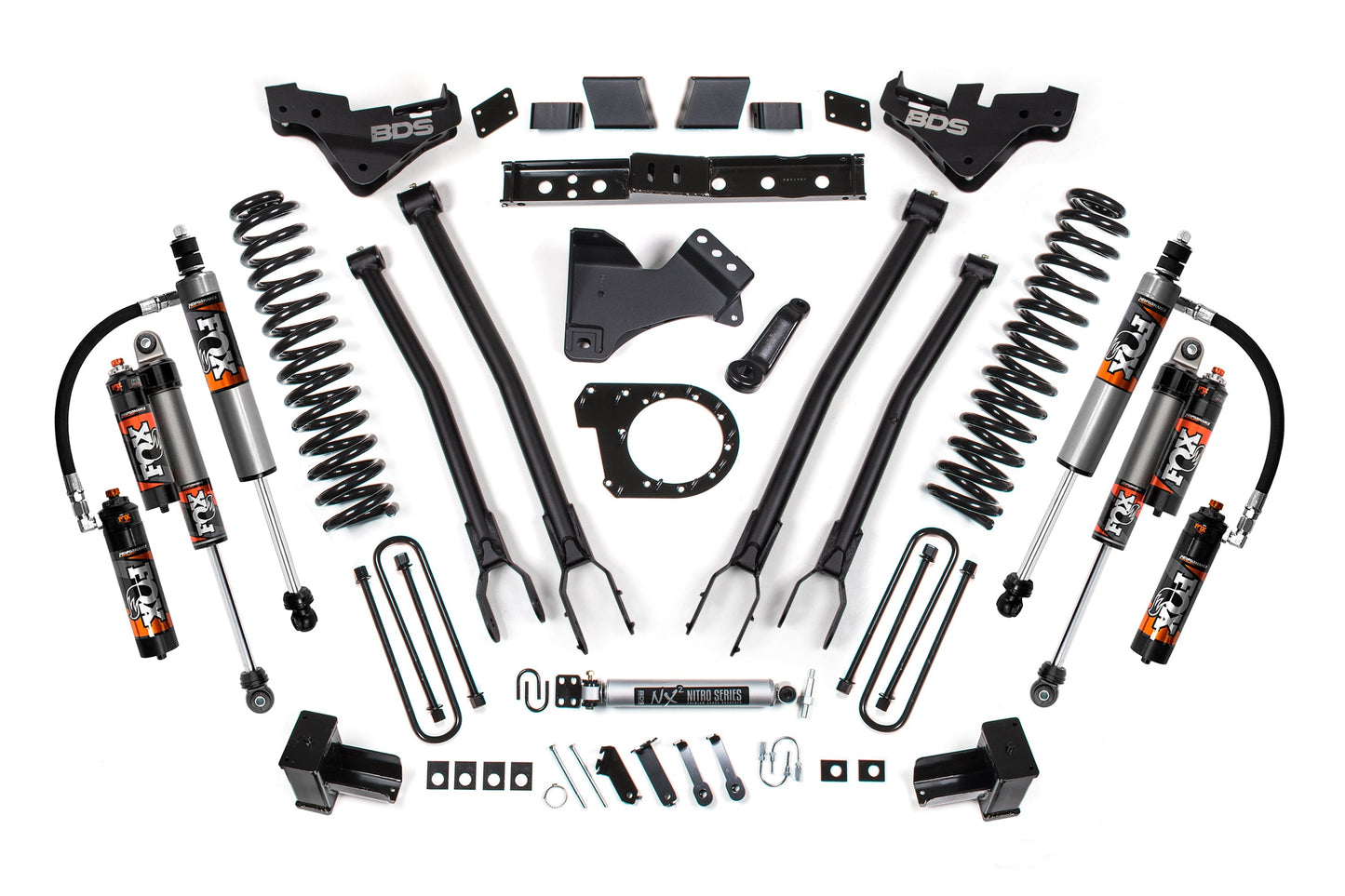 BDS 7 Inch 4-Link Lift Kit FOX 2.5 Performance Elite for Ford F250 & F350 Super Duty Diesel 4WD (2023–2026)