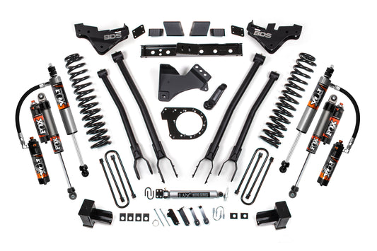 BDS 7 Inch 4-Link Lift Kit FOX 2.5 Performance Elite for Ford F250 & F350 Super Duty Diesel 4WD (2023–2026)