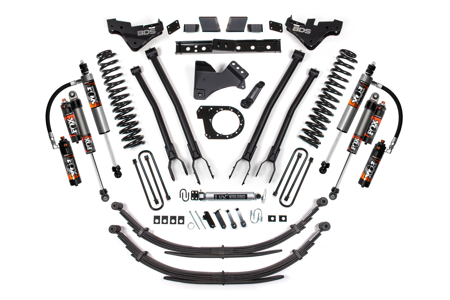 BDS 7 Inch 4-Link Lift Kit FOX 2.5 Performance Elite for Ford F250 & F350 Super Duty Diesel 4WD (2023–2026)