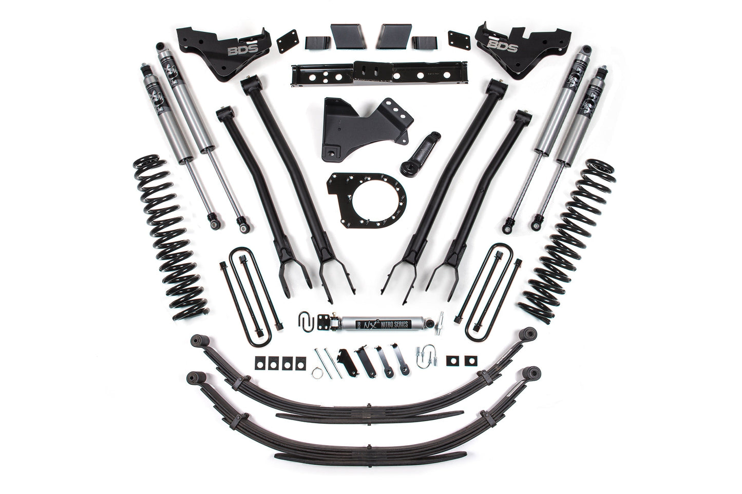 BDS 7 Inch 4-Link Lift Kit FOX 2.5 Performance Elite for Ford F250 & F350 Super Duty Diesel 4WD (2023–2026)