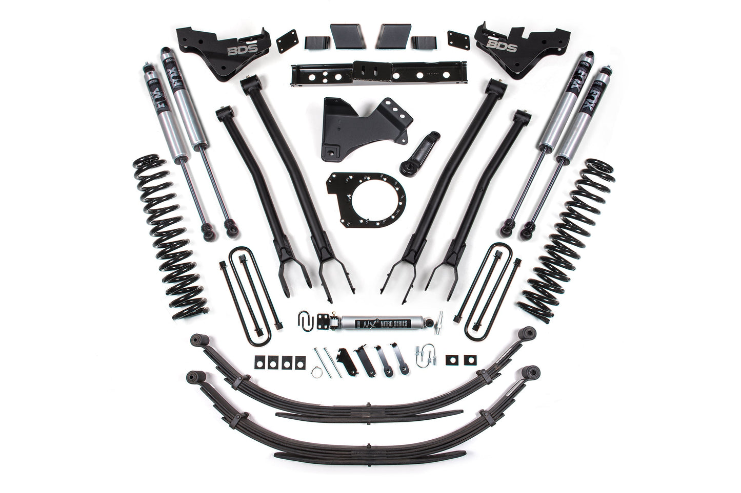 BDS 7 Inch 4-Link Lift Kit FOX 2.5 Performance Elite for Ford F250 & F350 Super Duty Diesel 4WD (2023–2026)