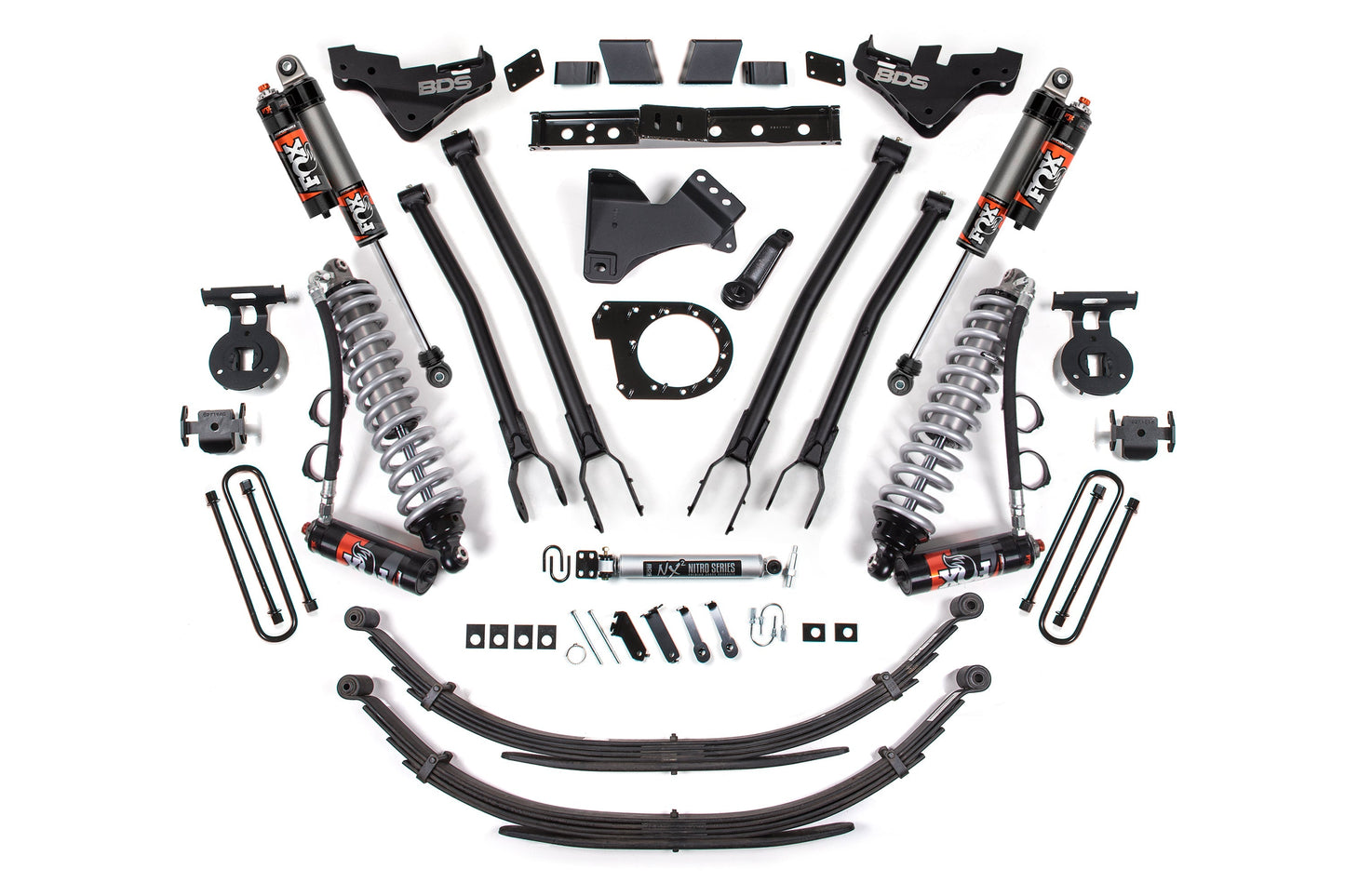 BDS 7 Inch Lift Kit 4-Link FOX 2.5 Performance Elite Ford F250 F350 Super Duty Diesel 4WD (2023–2026)
