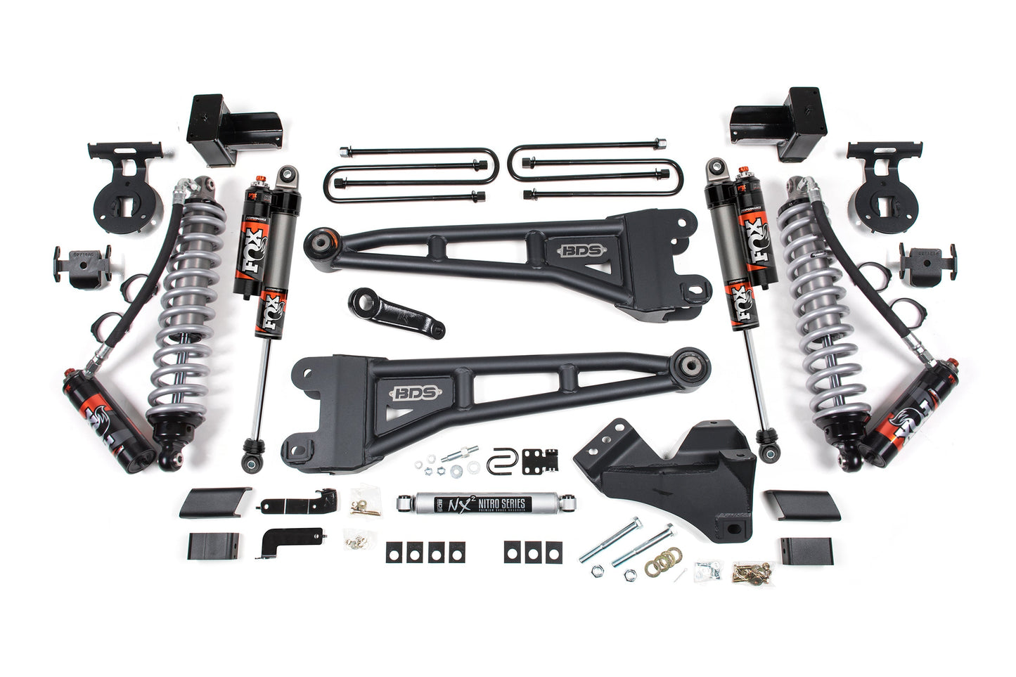 BDS 5 Inch Lift Kit FOX 2.5 Performance Elite Coilover Conversion Radius Arm for Ford F350 Super Duty DRW Diesel 4WD (2023–2026)