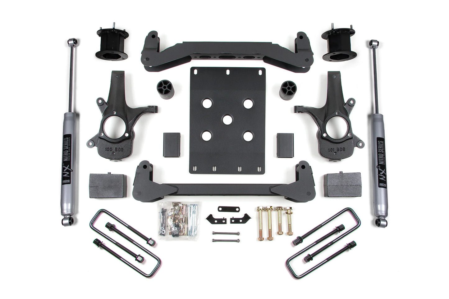 BDS 4.5 Inch Suspension Lift Kit w/ FOX 2.0 Performance Series Shocks Chevy Silverado 1500 & GMC Sierra 1500 2WD (2007–2013)