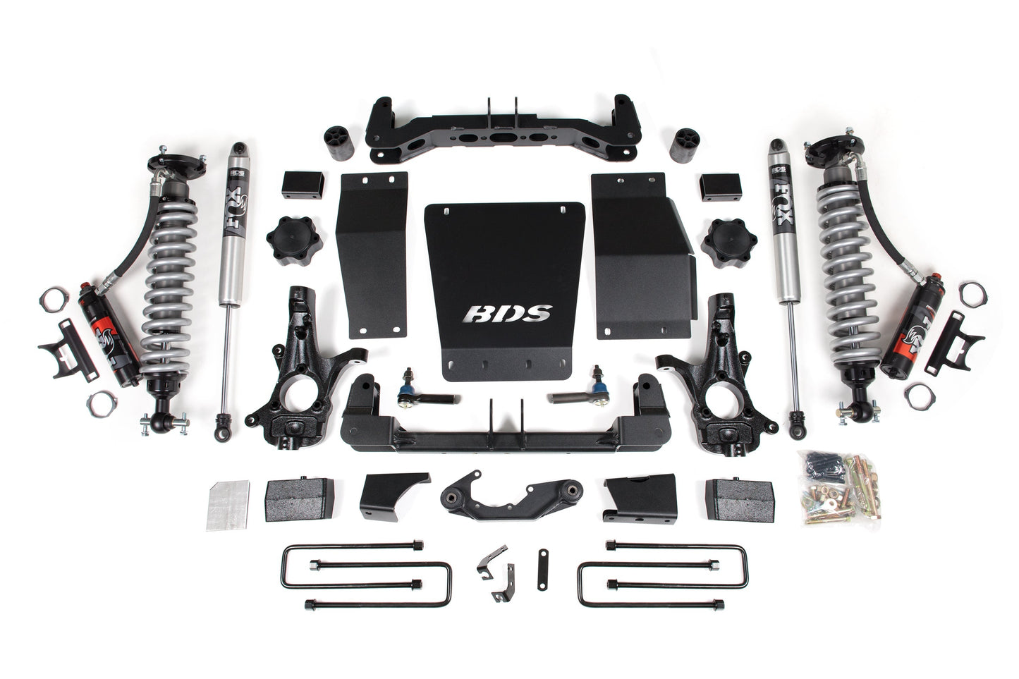 BDS 4 Inch Lift Kit FOX 2.5 Performance Elite Coilover for Chevy Silverado 1500 4WD (2014–2018) GMC Sierra 1500 4WD (2014–2018)
