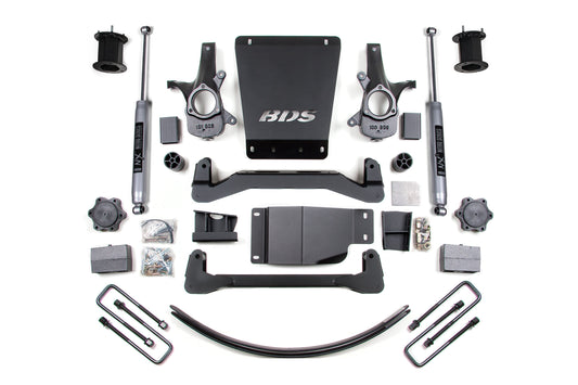 BDS 6 Inch Suspension Lift Kit Chevy Silverado 1500 & GMC Sierra 1500 4WD (2007–2013)