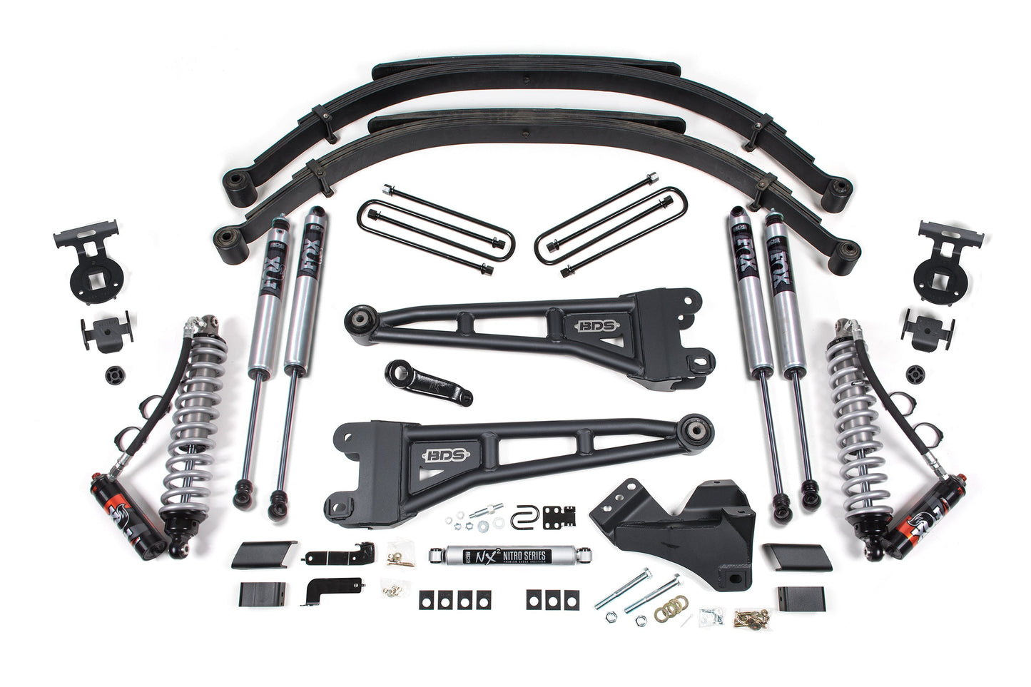 BDS 5 Inch Radius Arm Lift Kit w/ FOX 2.5 Performance Elite Coilovers Ford F-250 & F-350 Super Duty 4WD Diesel (2023–2026)