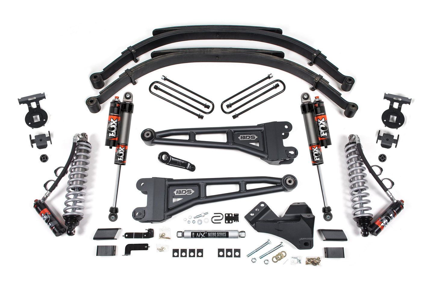BDS 5 Inch Radius Arm Lift Kit w/ FOX 2.5 Performance Elite Coilovers Ford F-250 & F-350 Super Duty 4WD Diesel (2023–2026)