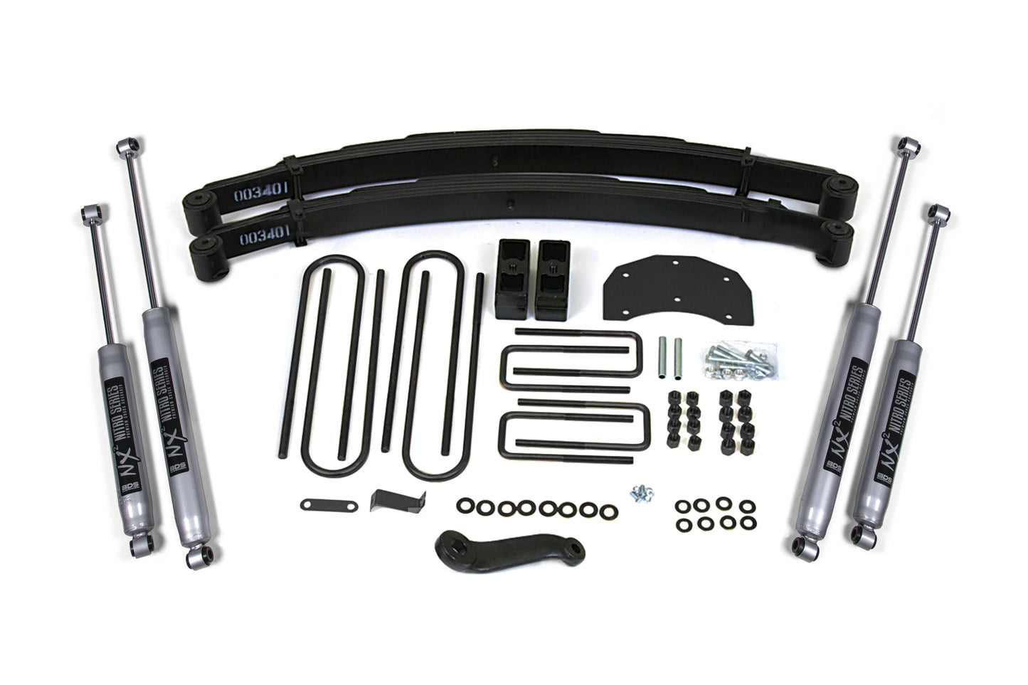 BDS Suspension 4 Inch Lift Kit w/ FOX 2.0 Shocks Ford F350 Monobeam 4WD (1980–1996)