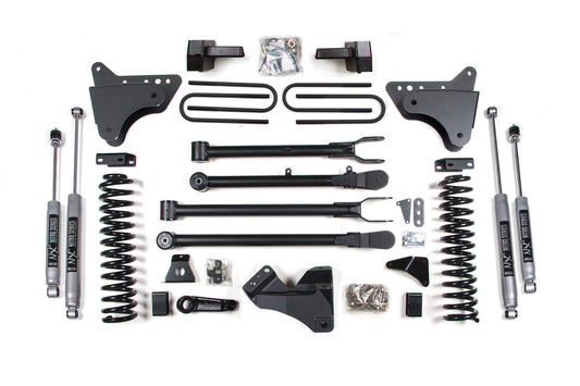 BDS Suspension 6 Inch 4-Link Lift Kit Ford F250 F350 Super Duty 4WD Diesel (2005-2007)