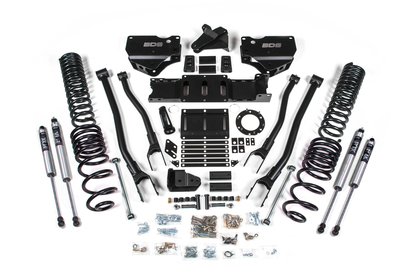 BDS 4 Inch 4-Link Suspension Lift Kit w/ FOX 2.5 Performance Elite Shocks Ram 2500 4WD Diesel (2019–2024)