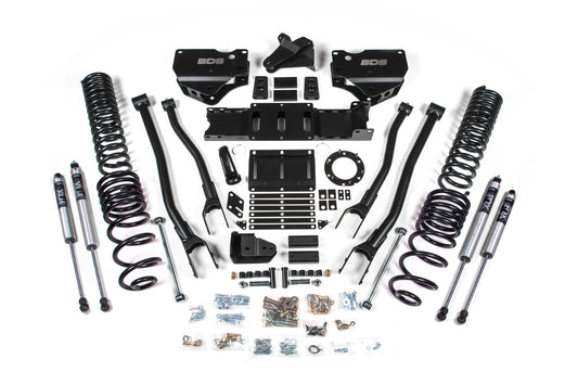 BDS 4 Inch 4-Link Suspension Lift Kit w/ FOX 2.5 Performance Elite Shocks Ram 2500 4WD Diesel (2019–2024)