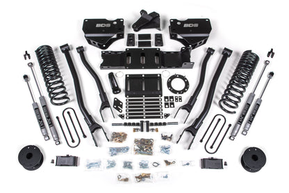 BDS 4 Inch Lift Kit 4-Link Ram 3500 Rear Air Ride Diesel 4WD (2019–2024)